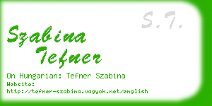 szabina tefner business card